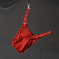 ダブルショルダーレザー製品染め ウエストバッグ （大）