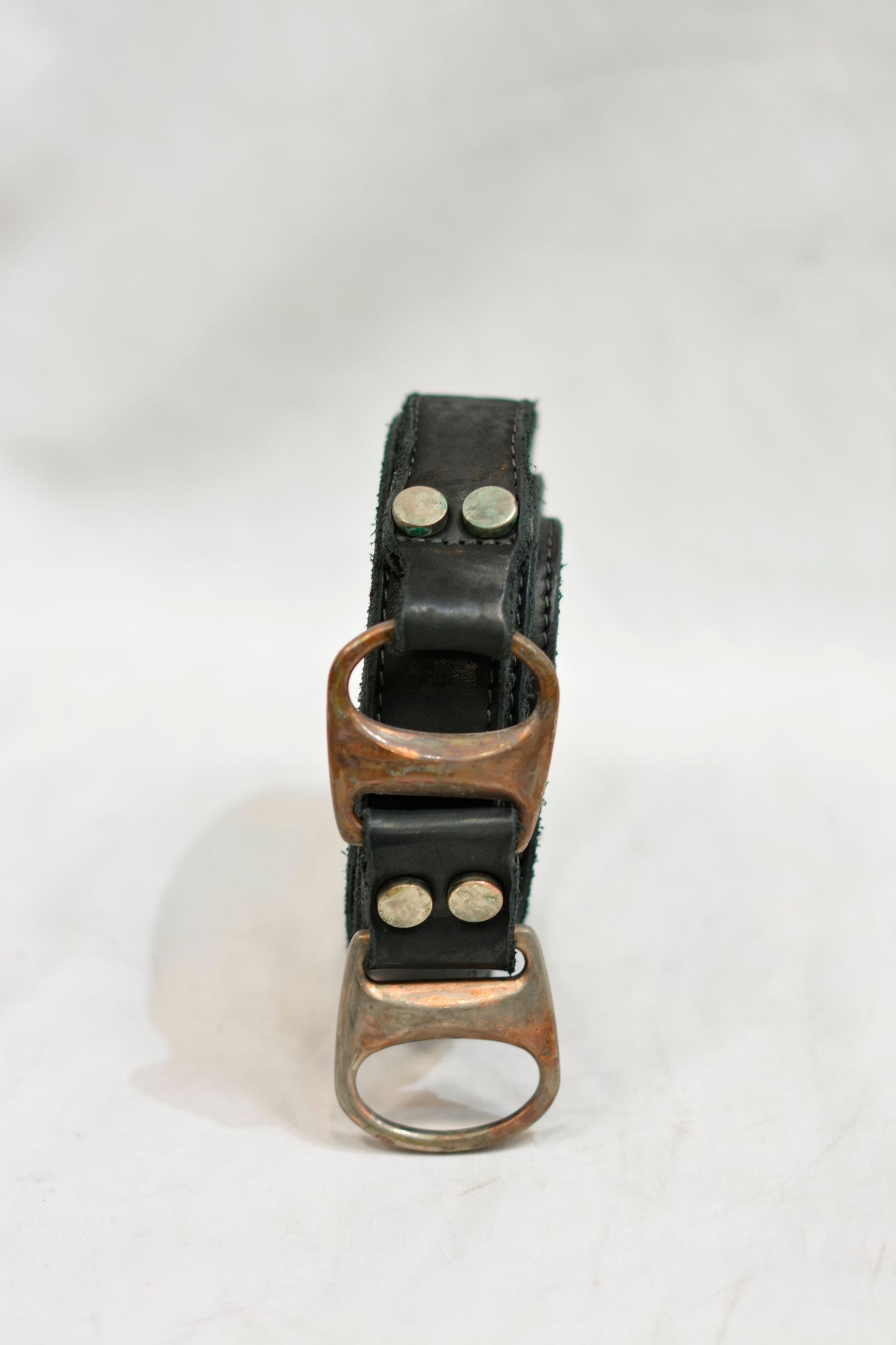 CALF LEATHER BELT D-RING NARROW LONG