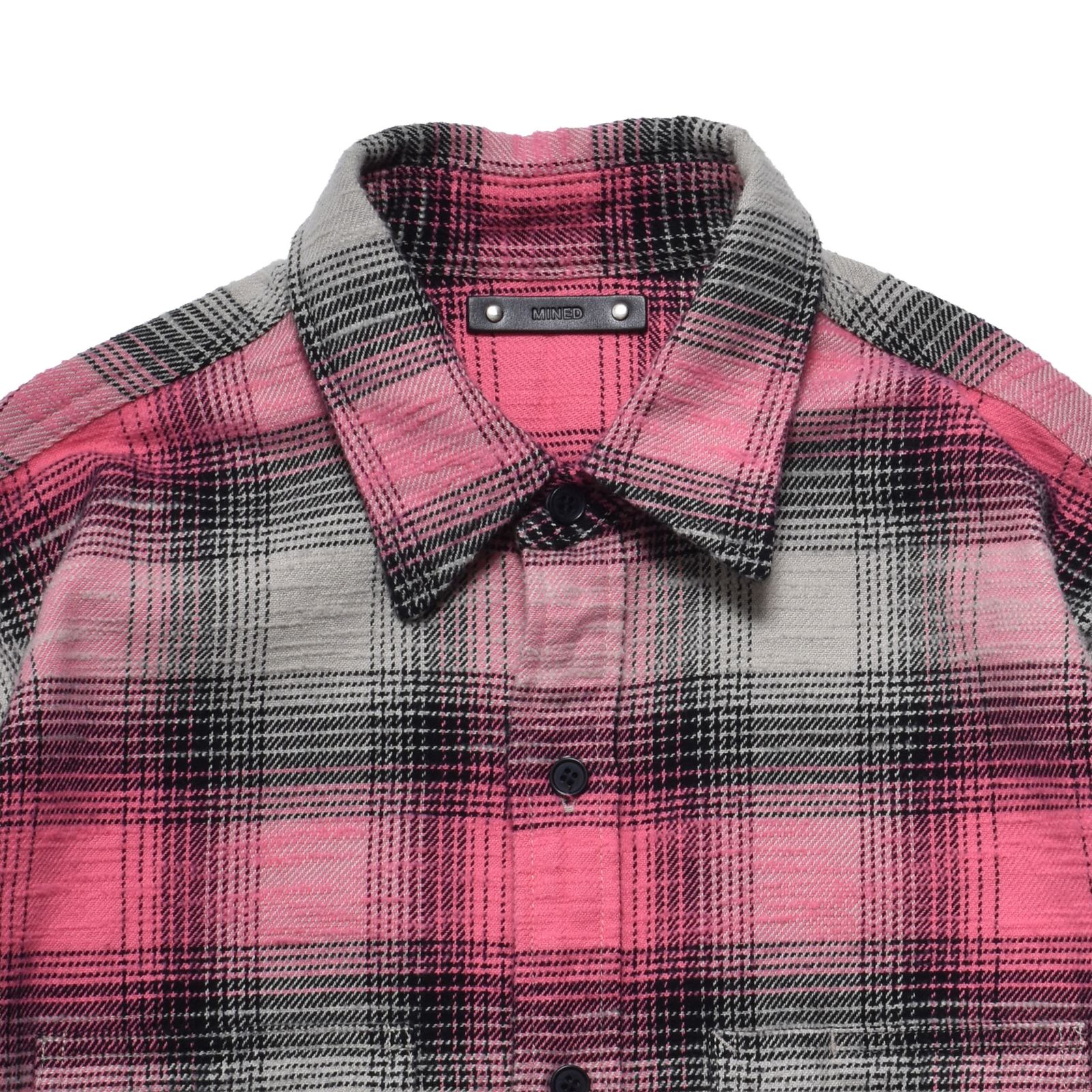 Heavy Cotton Flannel Ombre Work Shirt （PNK）｜フランネル オンブレチェック ワークシャツ｜MDFBF09503
