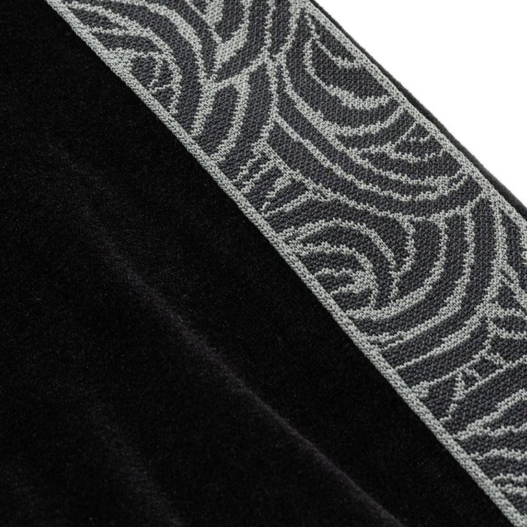 CALEE - VELOUR TRACK JACKET ＜SPIRAL JACQUARD PATTERN＞ (BLACK