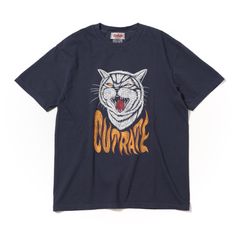 CAT TEE TEE (NAVY)｜キャット プリントTシャツ｜CR-26SS013