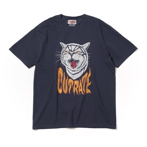 CAT TEE TEE (NAVY)｜キャット プリントTシャツ｜CR-26SS013
