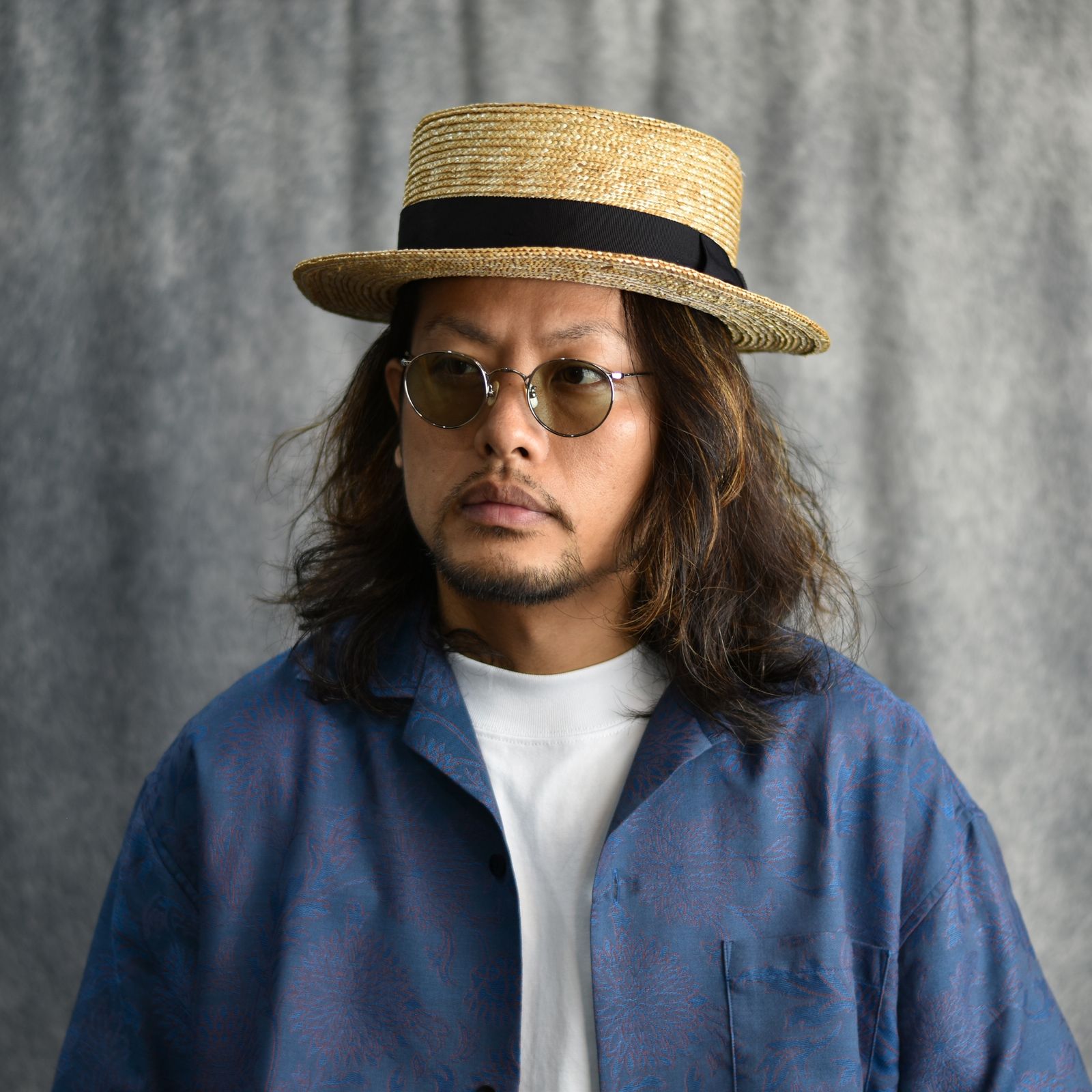 CALEE - STRAW BOATER HAT (BEIGE) / ストローハット 麦わらカンカン帽 | chord online store