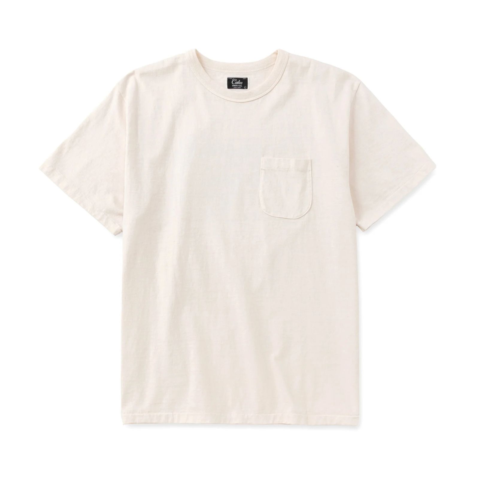 GARMENT DYE GIRLS LOGO POCKET TEE ＜NATURALLY PAINT DESIGN＞ (WHITE)｜ガール ロゴプリント ポケットTシャツ｜CL-26SS004NT
