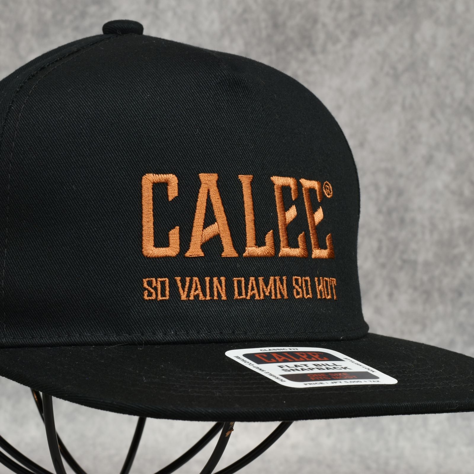 CALEE NATIONAL LOGO SOUVENIR CAP (BLACK/ORANGE)｜ベースボール キャップ｜CL-25EA001EX