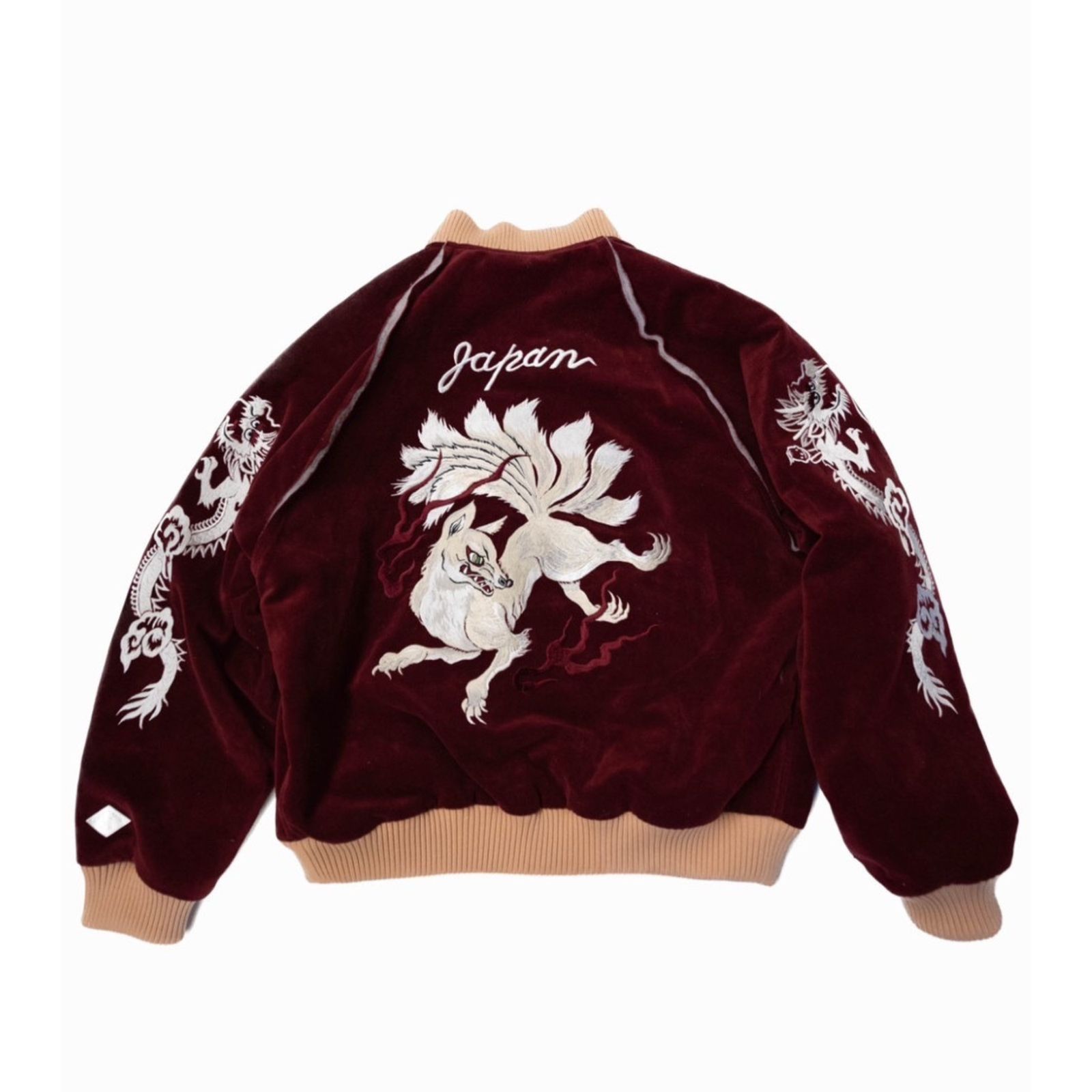 el conductorH - VELVETEEN FOX EMBROIDERED SOURVENIR JKT (BK