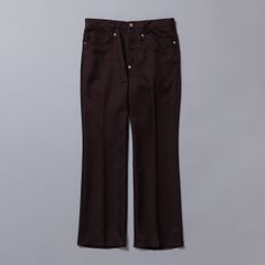 Polyester Flare Pants "B949" (BURGUNDY) / ポリエステル フレアパンツ