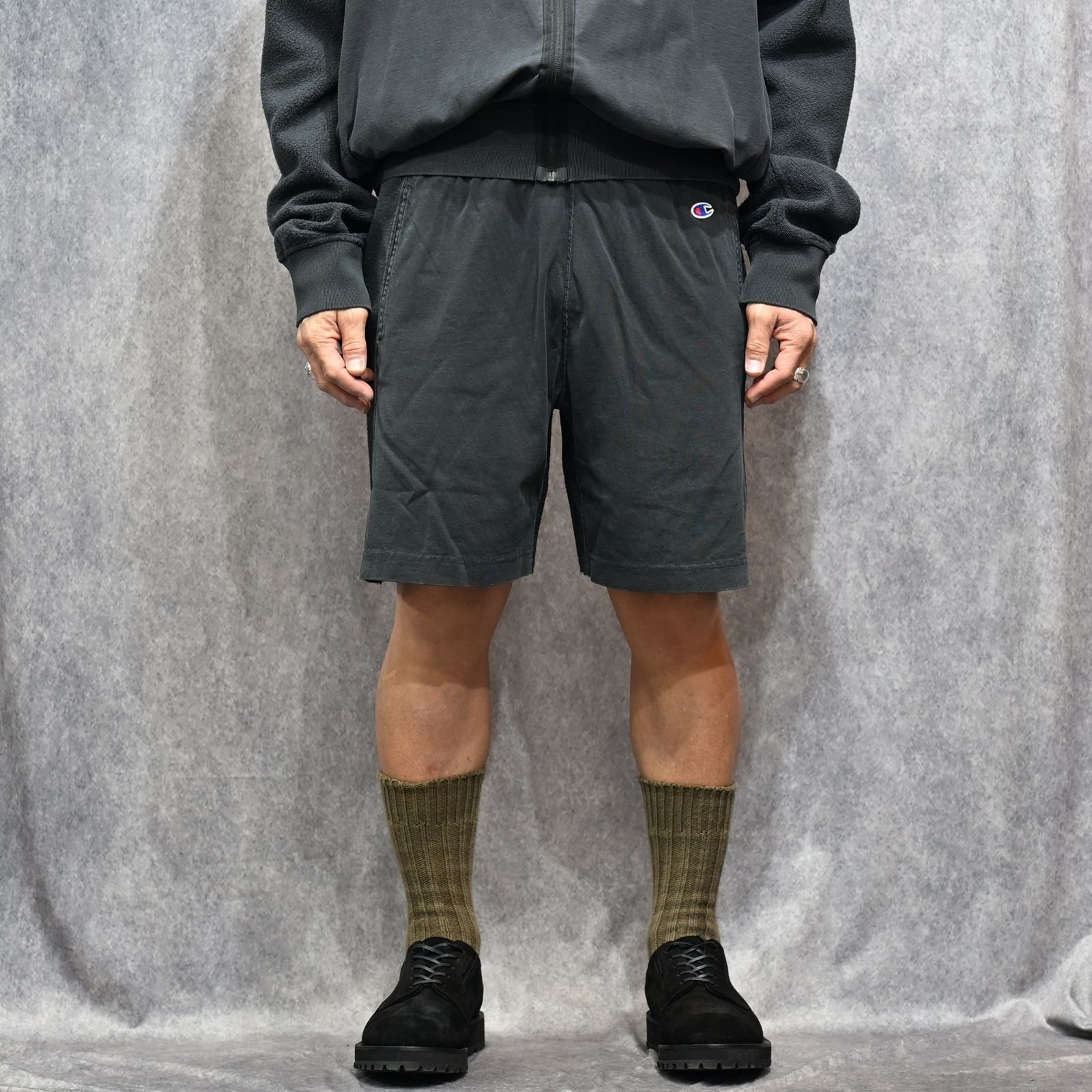 N.HOOLYWOOD × Champion｜HALF PANTS （CHARCOAL / チャコール）｜ハーフパンツ｜C8-D513