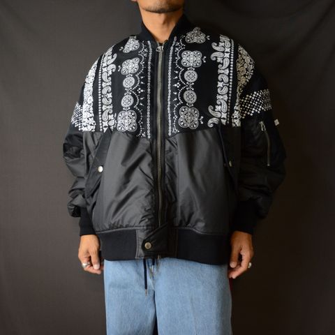 ORIGINAL BANDANA PRINT MA-1 （BLACK） / バンダナ柄 ブルゾン