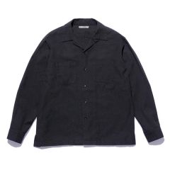 506 Chambray Open Collar L/S SH BLK