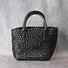 バッファロー無双編み コンパクト トートバッグ （BLACK / ブラック） 259-01