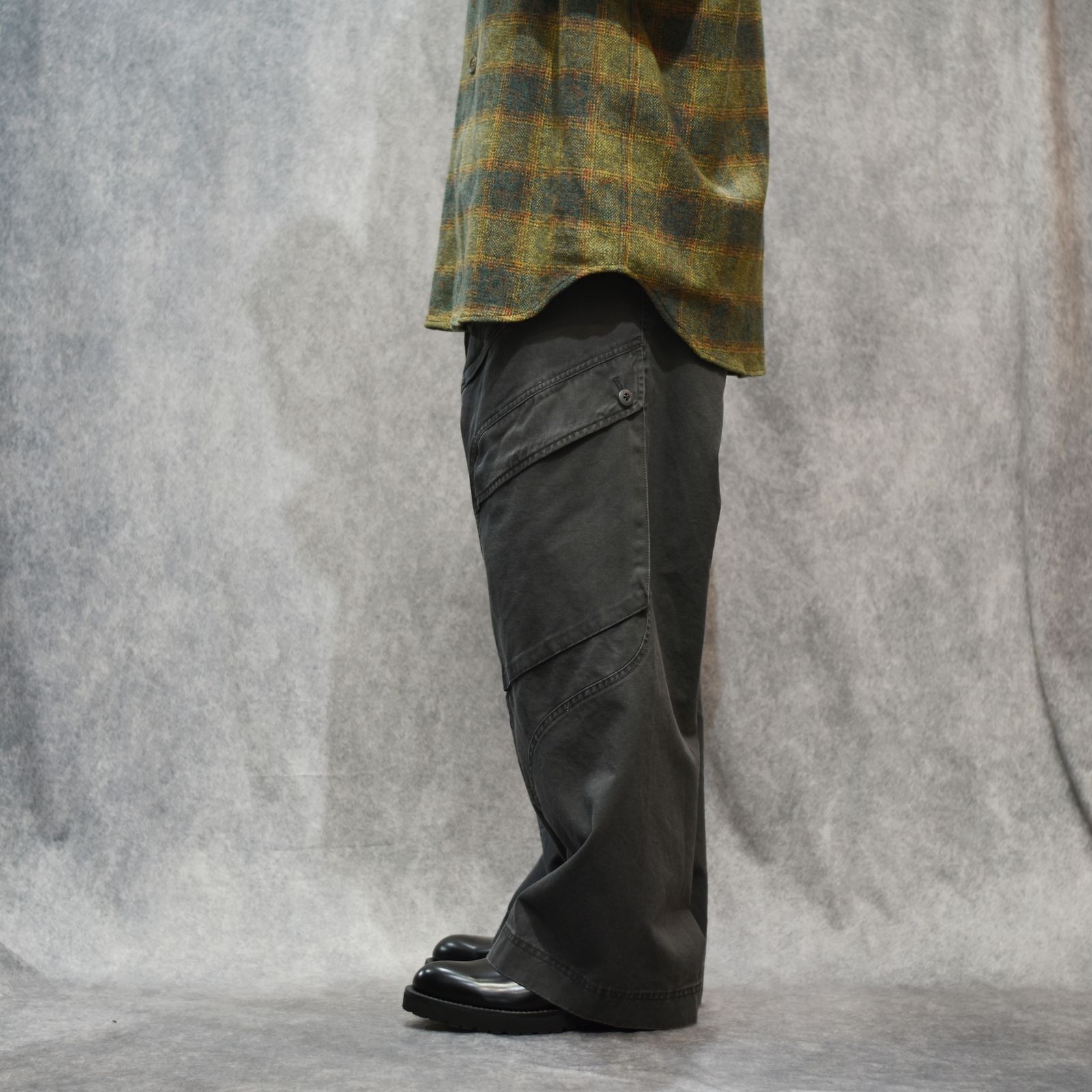 DOUBLE DYE CHINO PT (BLACK)｜二重染め チノパンツ｜475203