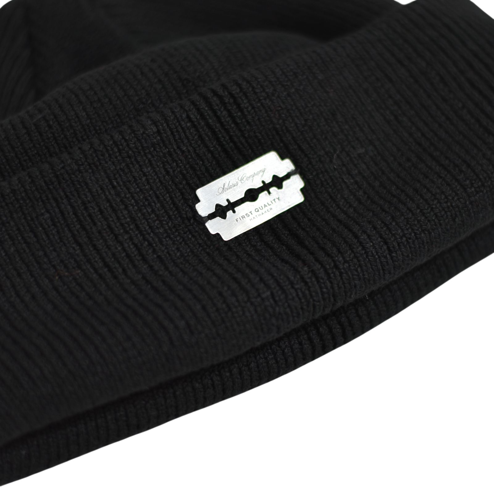 Acrylic Cotton Watch Cap "HUNTER" (BLACK)｜ワッチキャップ ニット帽｜Y01024