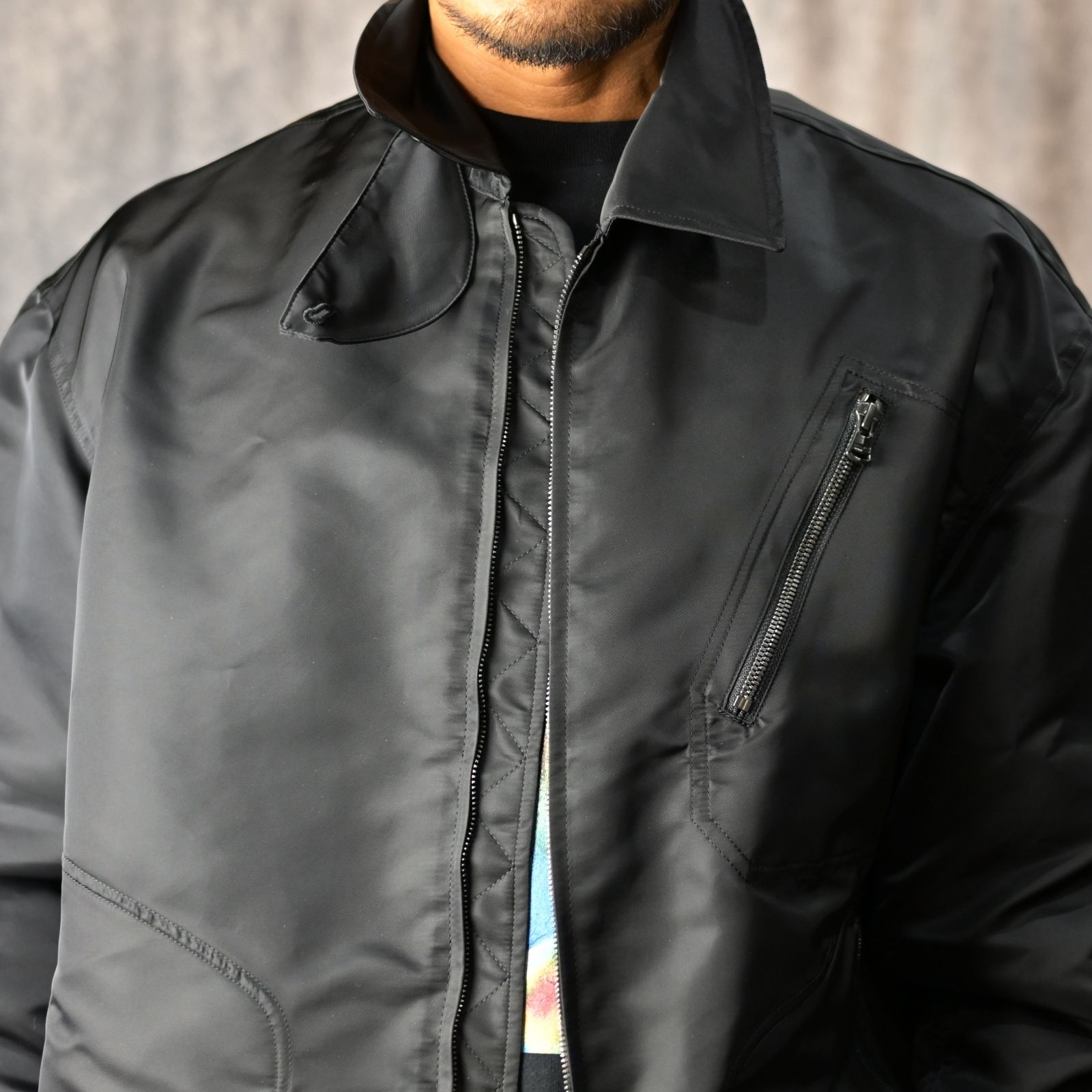 ［25周年記念］ × Yohji Yamamoto ナイロン ブルゾン （BLACK / ブラック） YB-25-BZ-02C