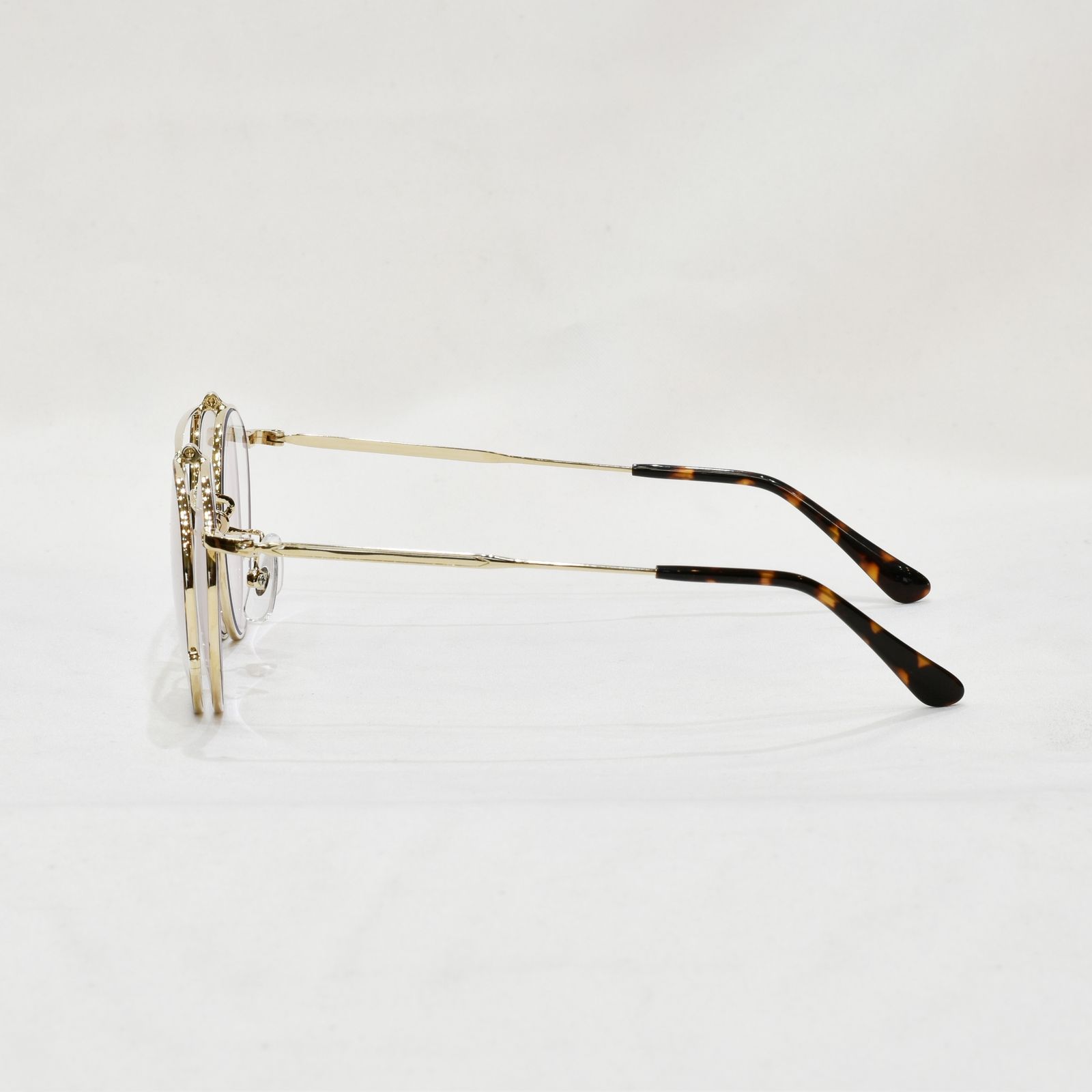 CALEE グラシーズ 眼鏡 2022 CALEE - Flip up type circle metal glasses -Limited- (Sliver