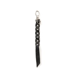 Studs & Embossing assort leather key ring -Type C- (Black) / スタッズレザー キーリング