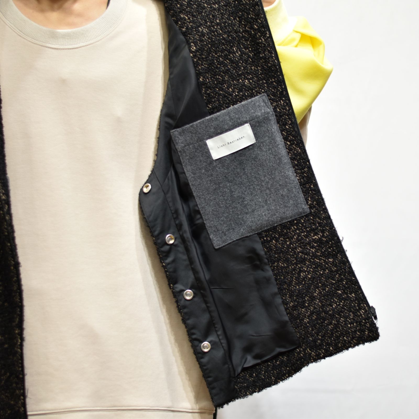 フードベスト / LB22AW-VE01-LYS (BLACK and TAN)