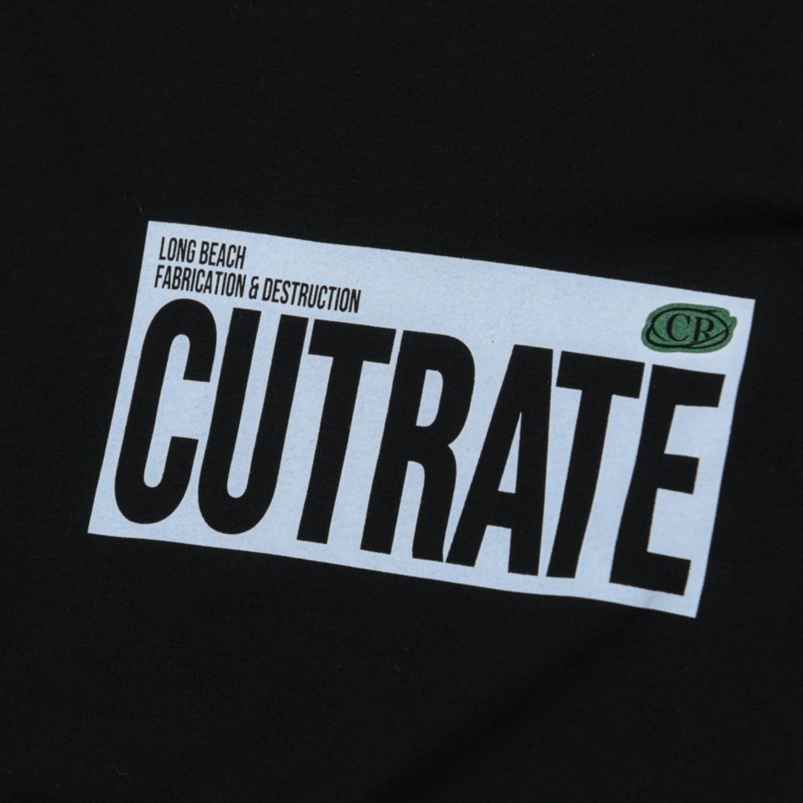 CUTRATE BOX LOGO L/S TEE (BLACK) / ボックスロゴ プリント ロングスリーブ Tシャツ