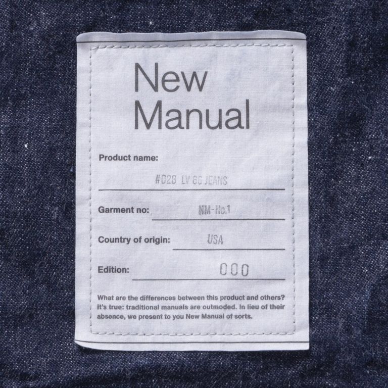New Manual - #028 LV 66 JEANS ONE-WASHED （INDIGO） / デニム