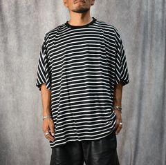 Square Big Border T-SH （BLK） ビッグボーダーTシャツ （ブラック）
