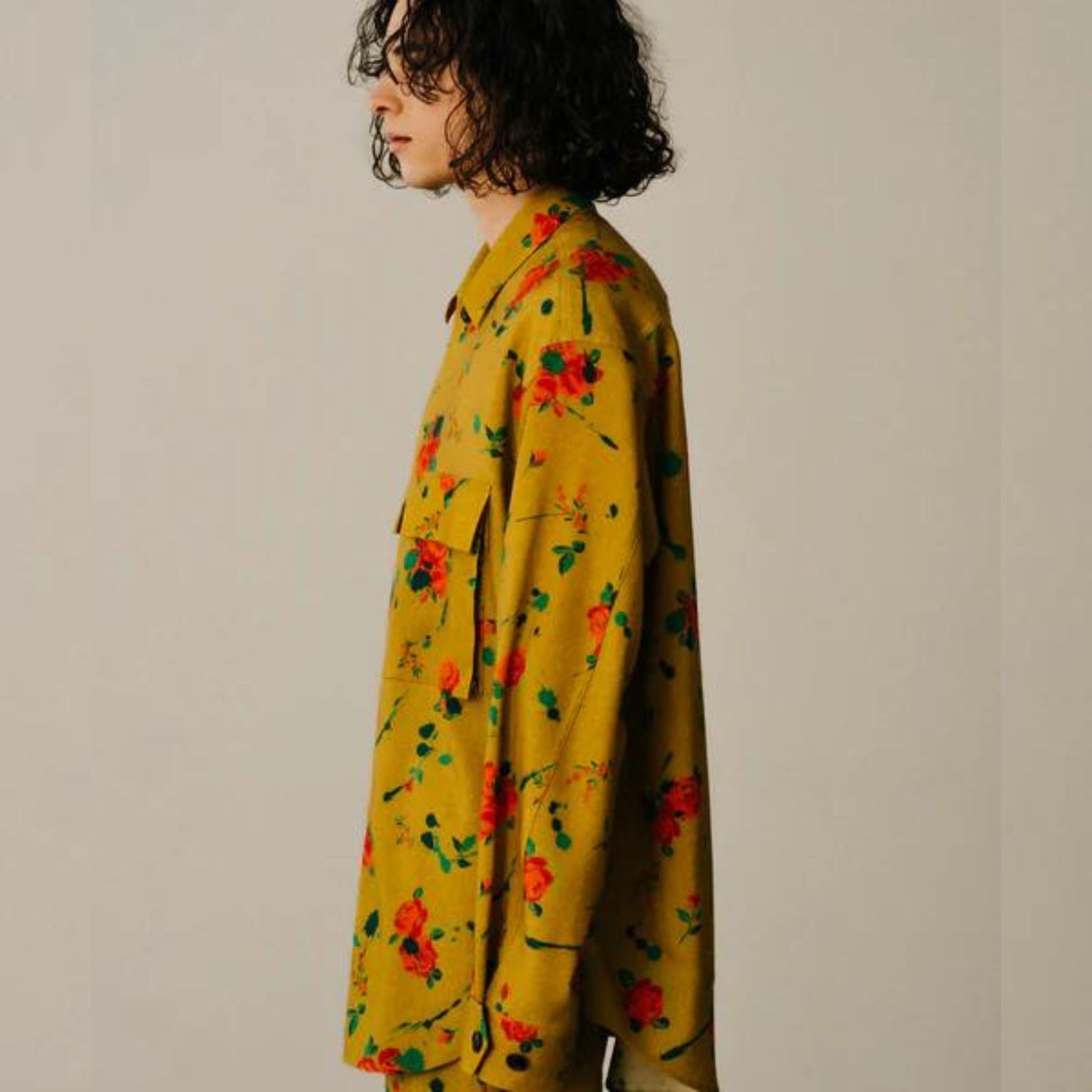 ORIGINAL FLOWER PRINT SHIRT （ROSE DRIP） / フラワー柄 プリントシャツ