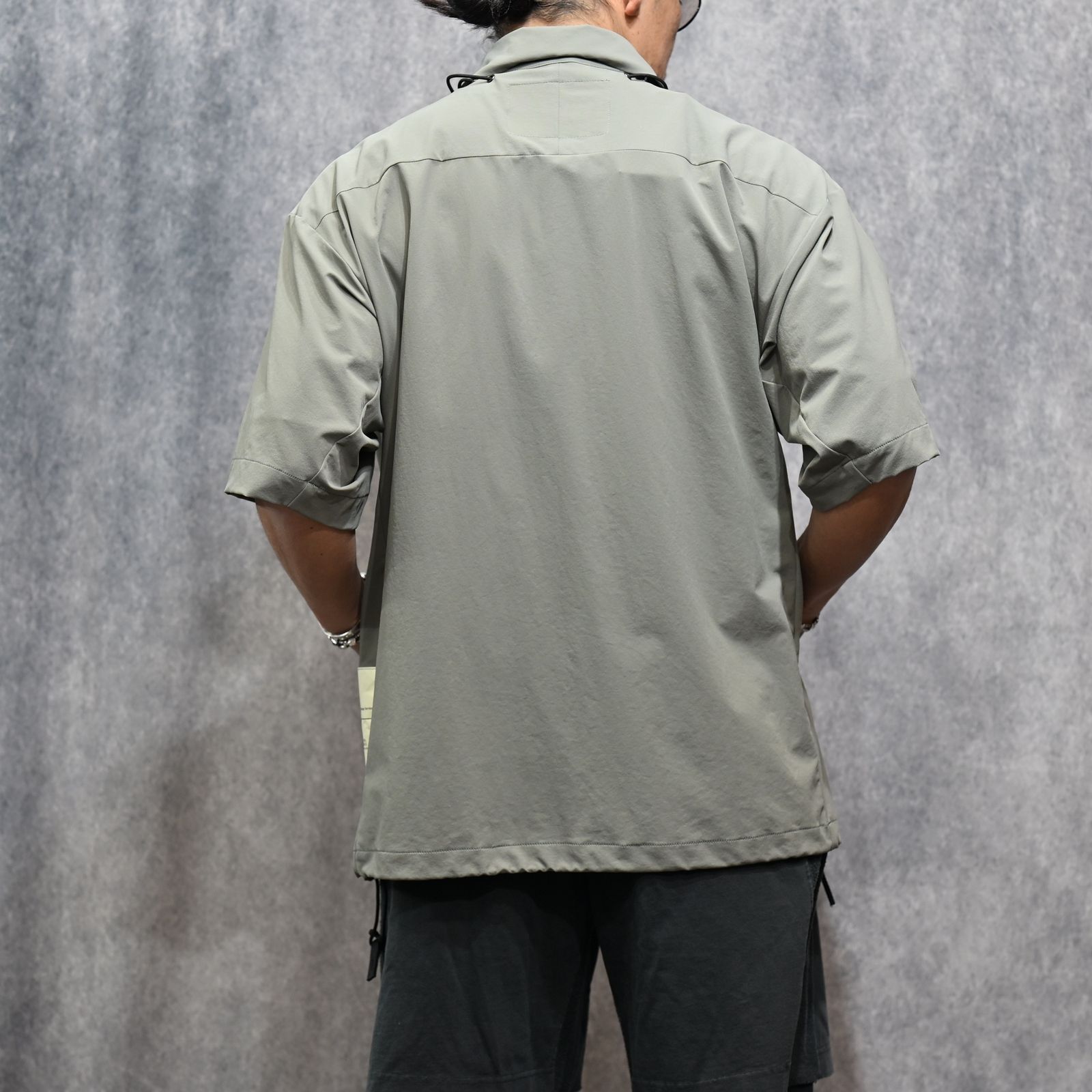 DRAWSTRING SHIRT （GRAY / グレー）｜半袖 シャツ｜9261-SH51-004