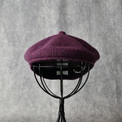 Angora Wool Hunting Cap "GENTLEMAN" (BURGUNDY) / アンゴラウール ハンチングキャップ