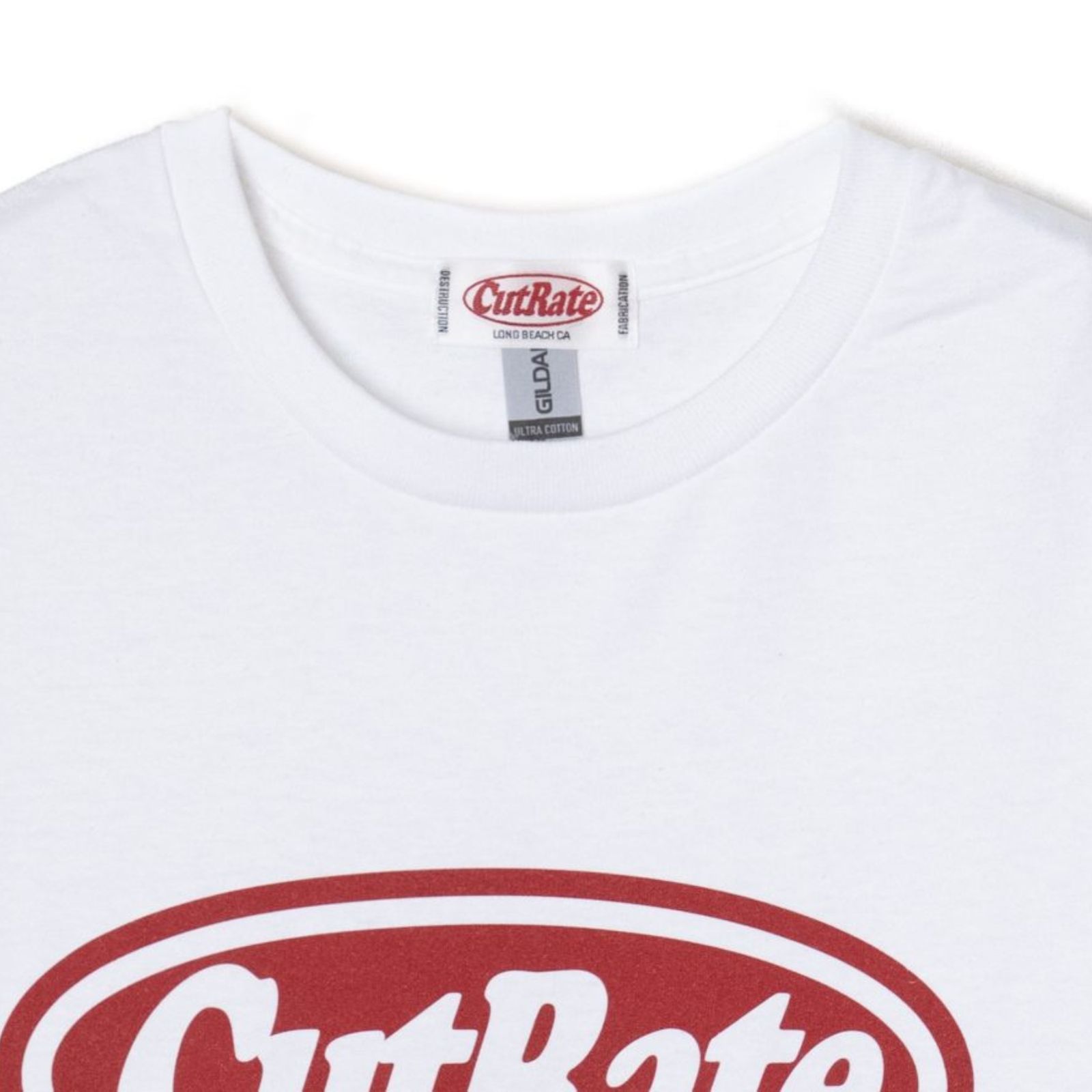 CUTRATE LOGO S/S TEE (WHITE) / プリントTシャツ
