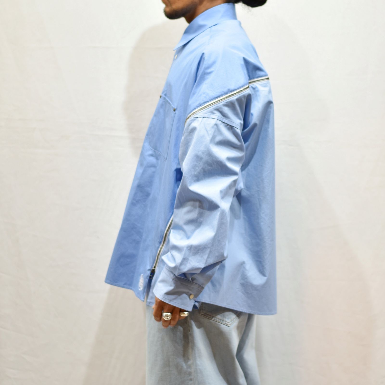 ZIPPED PLAIN SHRT "