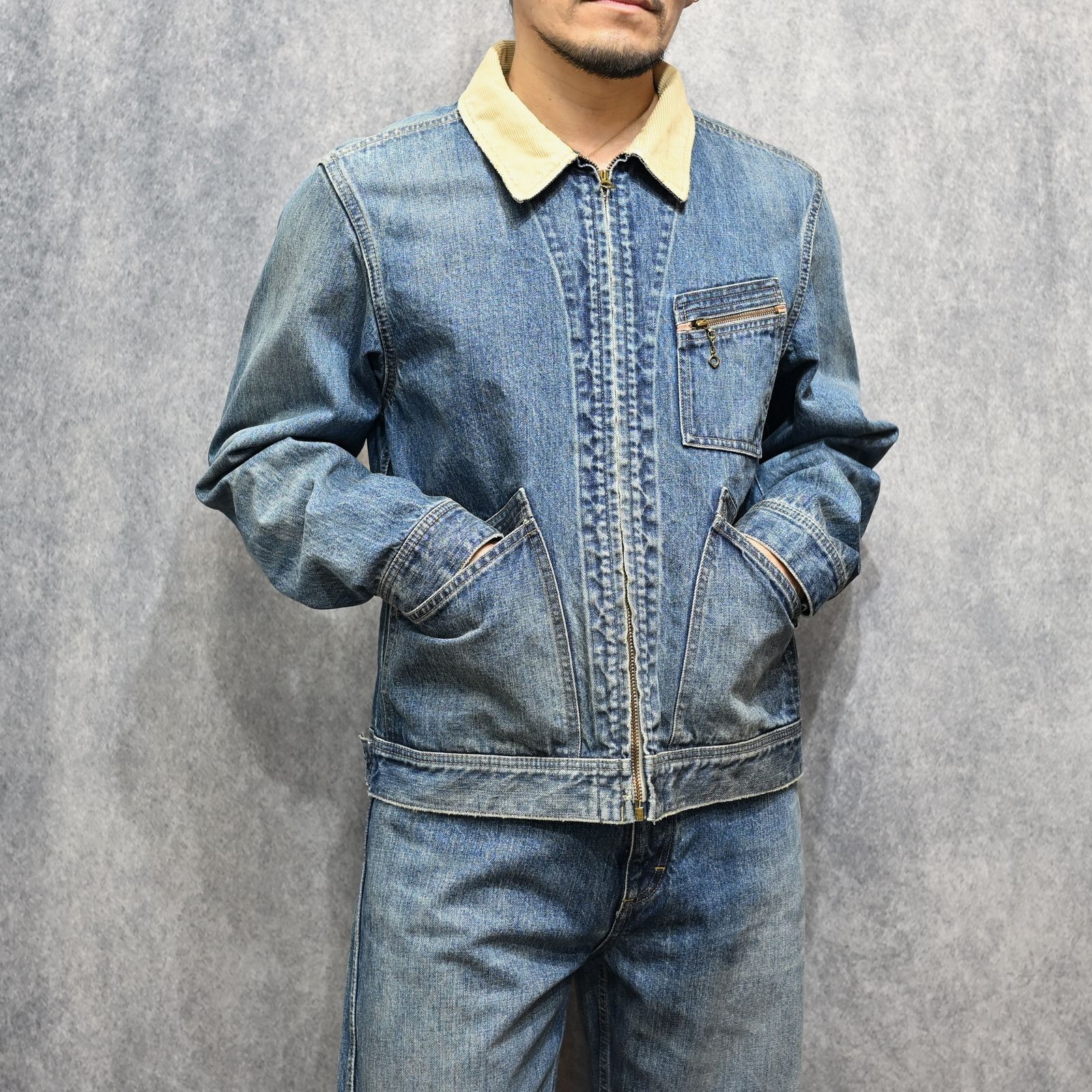 Denim Zipup Trucker Jacket  （USD / インディゴ）｜トラッカージャケット｜MDFBF09801