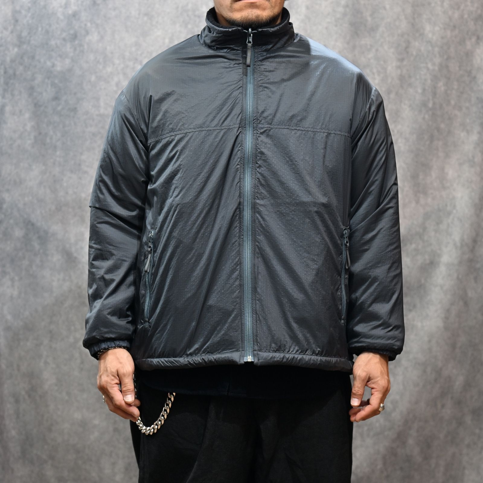 FLEECE LINER NYLON ZIP UP JACKET （BLACK）｜フリース リバーシブルジャケット （ブラック） PC-022-3623-10