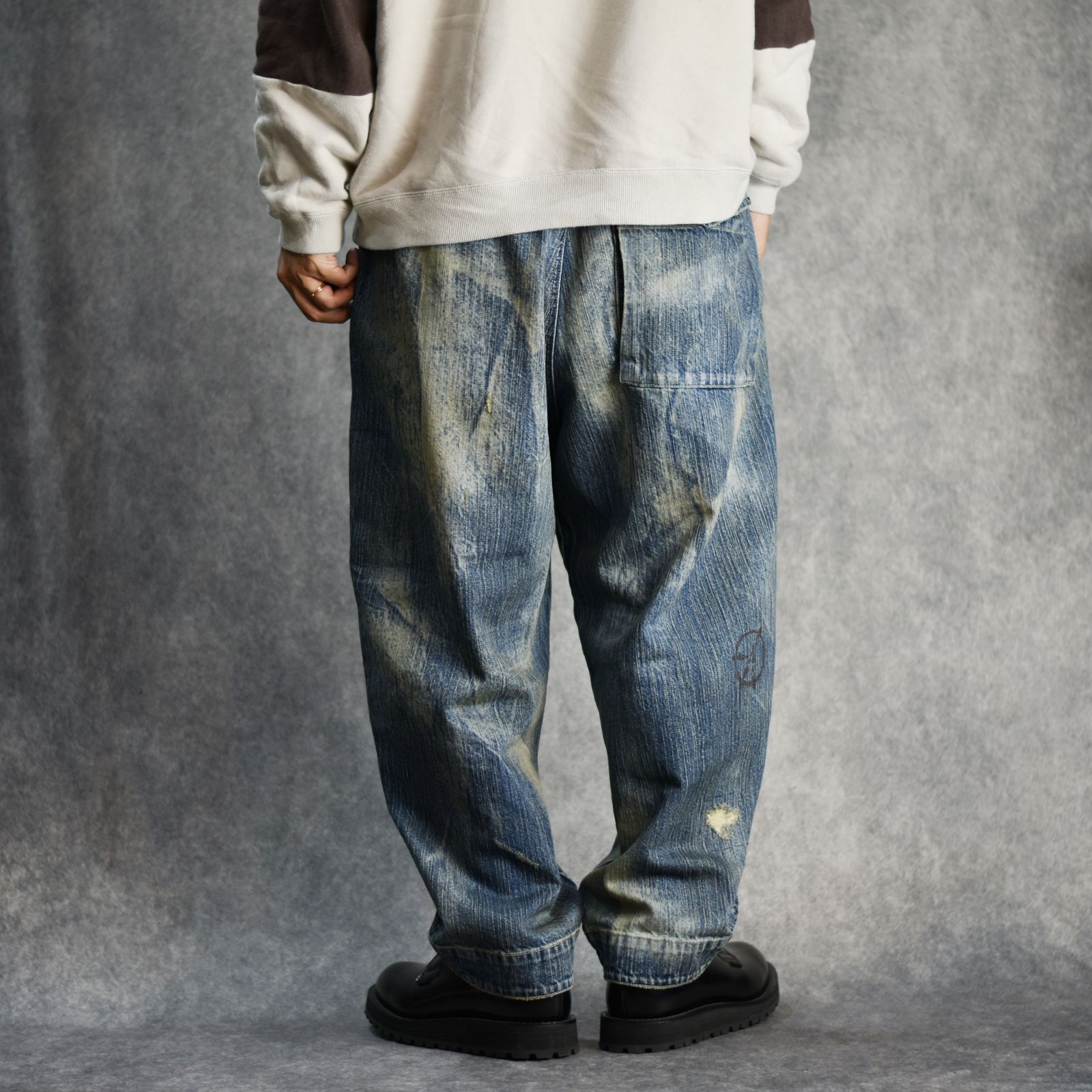 STEINBECK DENIM POCKET PANTS VINTAGE CUSTOM (BLUE) / デニム ポケット パンツ ヴィンテージ カスタム （ブルー） / PC-005-2499-40