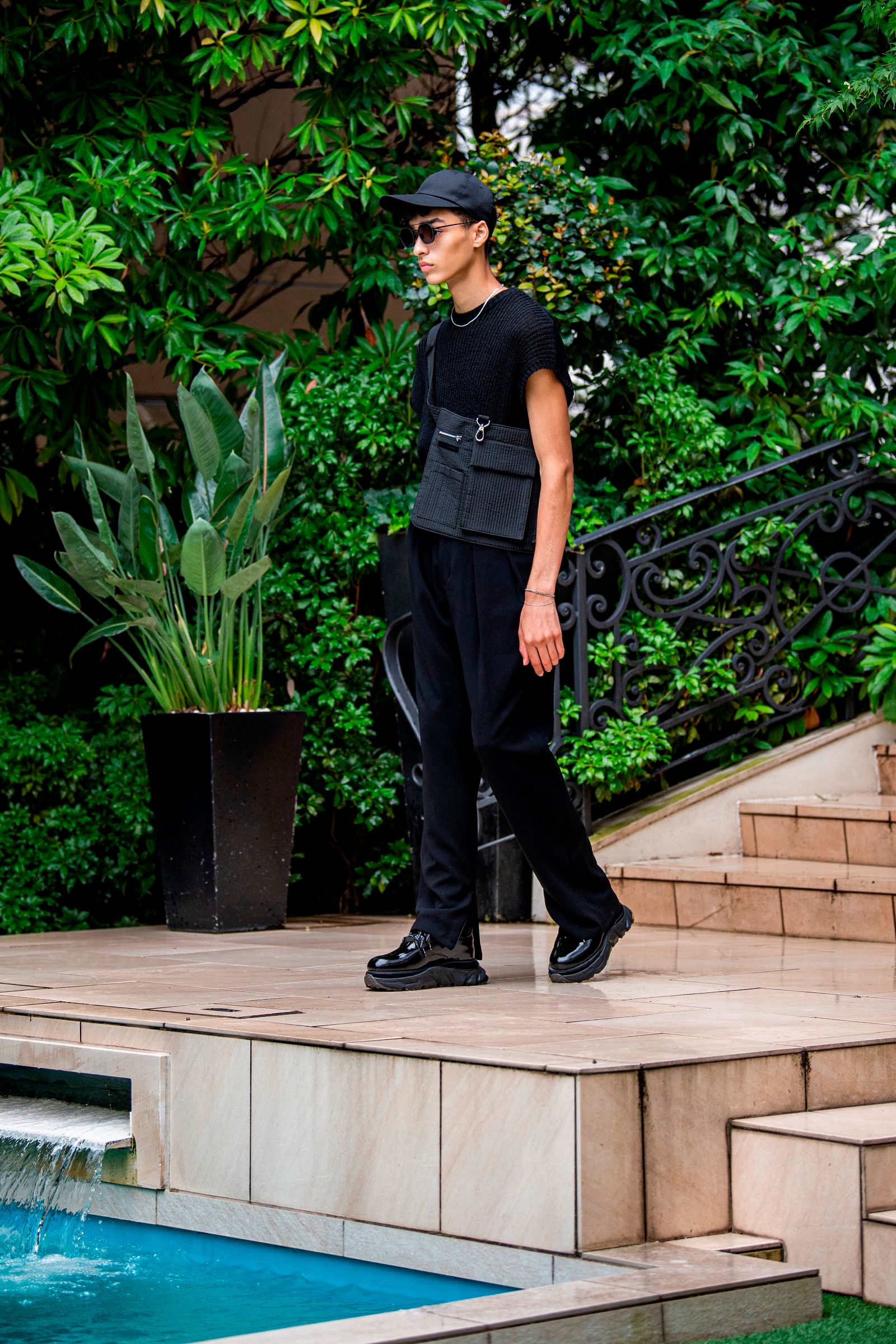 アンサンブルサマーセーター / LB22SS-KN01-AL (BLACK×STRIPE)