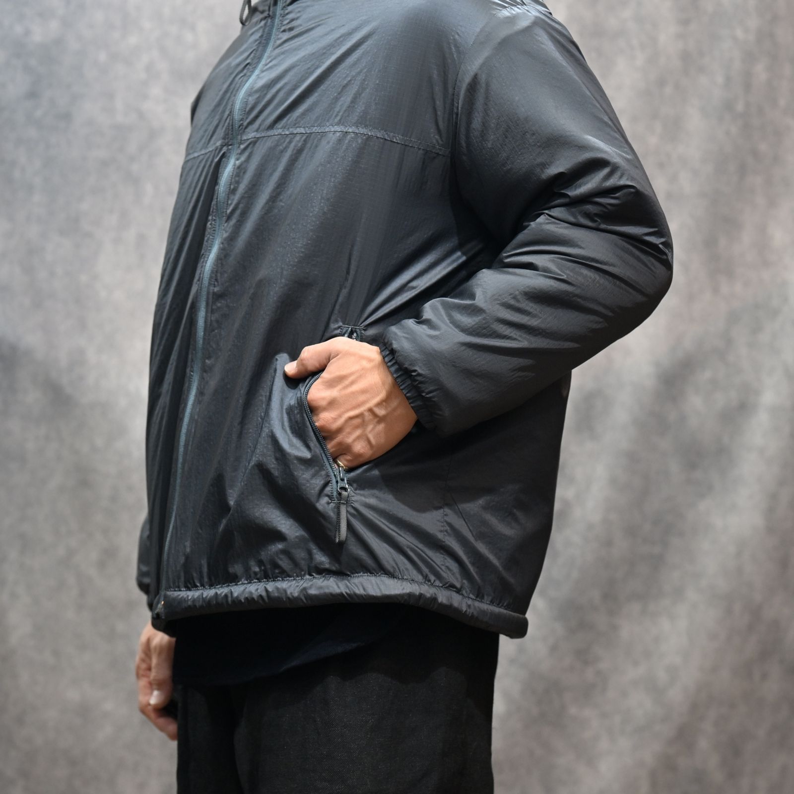 FLEECE LINER NYLON ZIP UP JACKET （BLACK）｜フリース リバーシブルジャケット （ブラック） PC-022-3623-10