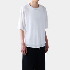 HF linen shirt SS （WHITE）｜リネン Tシャツ （ホワイト）｜HF-01