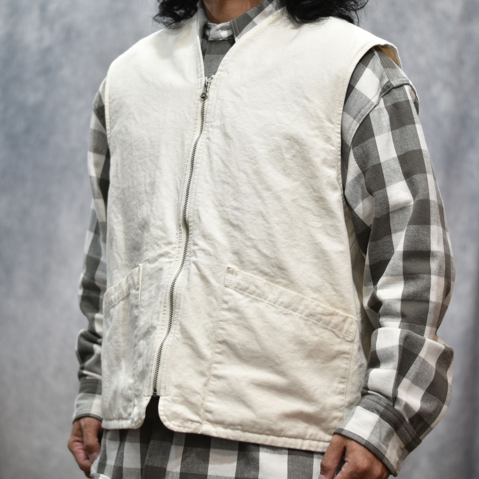 ZIP VEST (IVORY)｜ジップベスト｜CL-26SS023