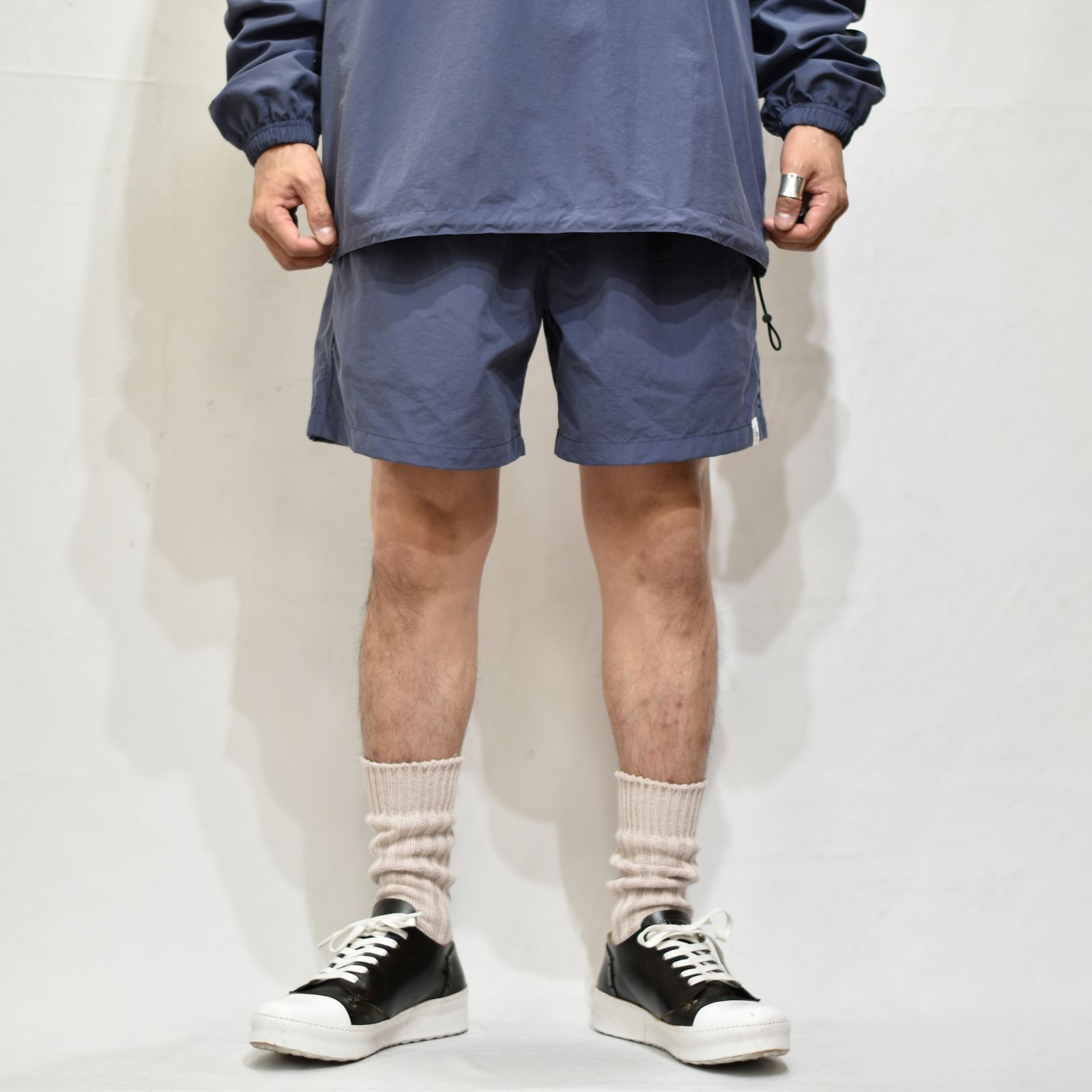 PEACH SKIN NYLON EASY SHORTS (DARK PURPLE)