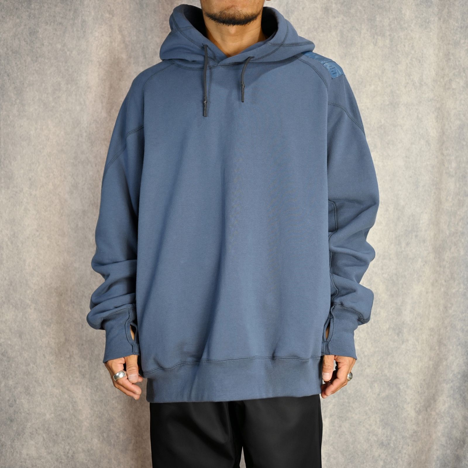 EXCHANGE POCKET HOODIE (BLUEGRAY) - フーディー パーカー （ブルーグレー） / 9242-CS01-009