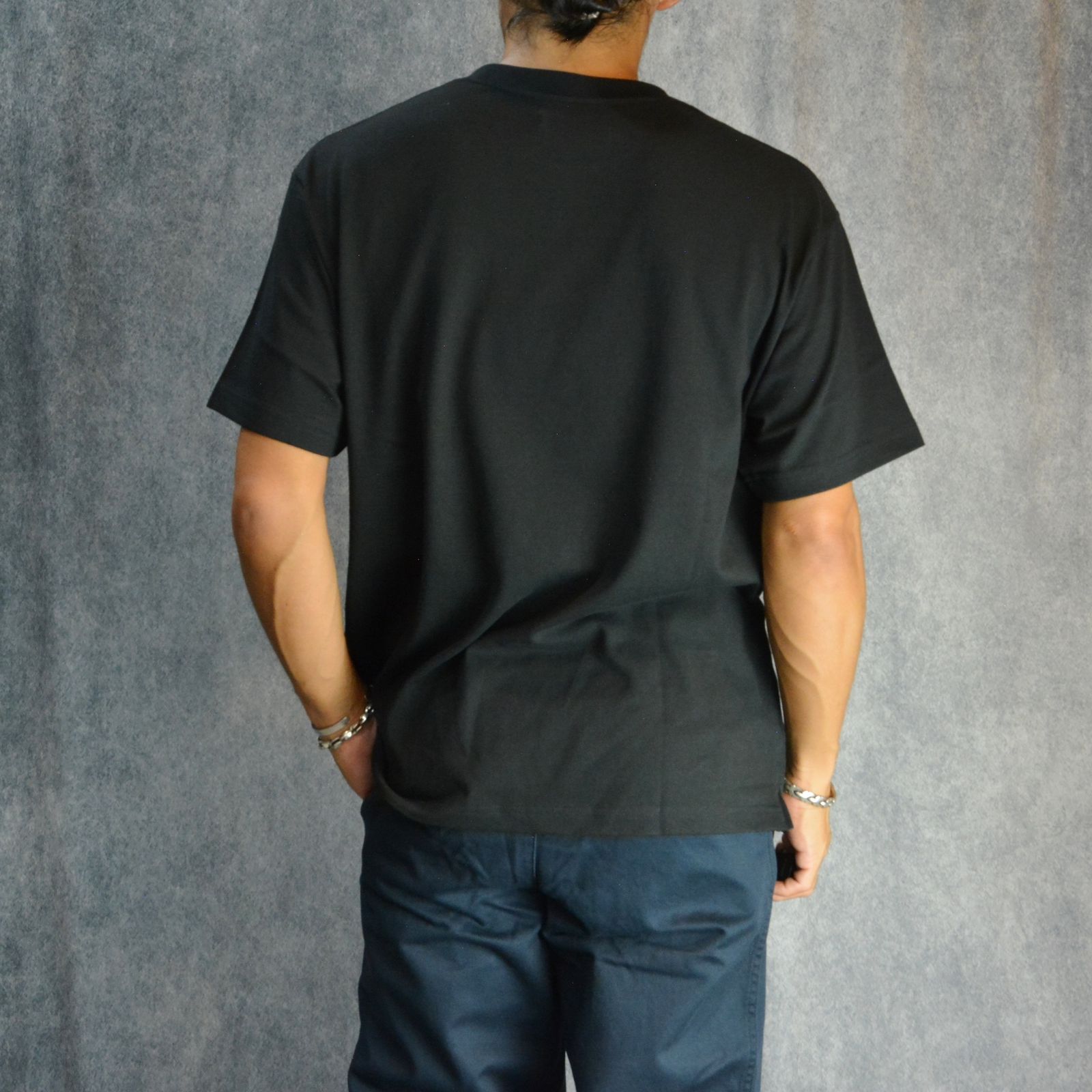 Standard Crewneck T-SH （BLK） / ポケット Tシャツ （ブラック） STC-401