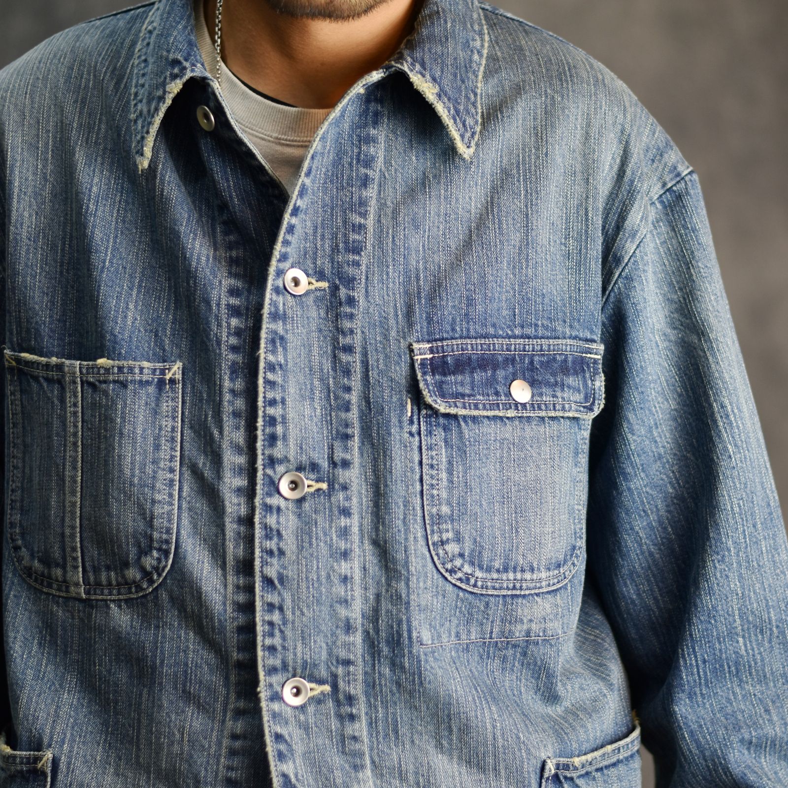 STEINBECK DENIM COVERALLS (BLUE) / デニムカバーオール （ブルー） / PC-005-3240-40