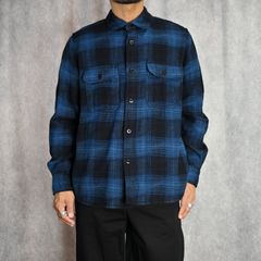 Distortion Ombre Check Flannel Over SH （BPT） /  オンブレーチェック シャツ （ブルー） 2410-5001