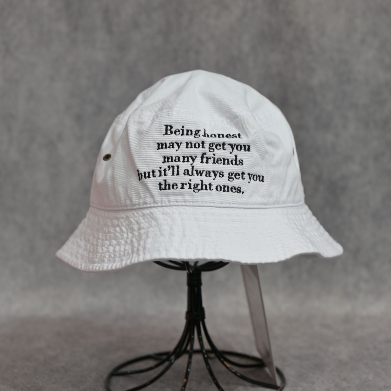 VINTAGE WASHED BUCKET HAT （WHITE） / バケットハット （ホワイト） 2026SS-GD4-YT