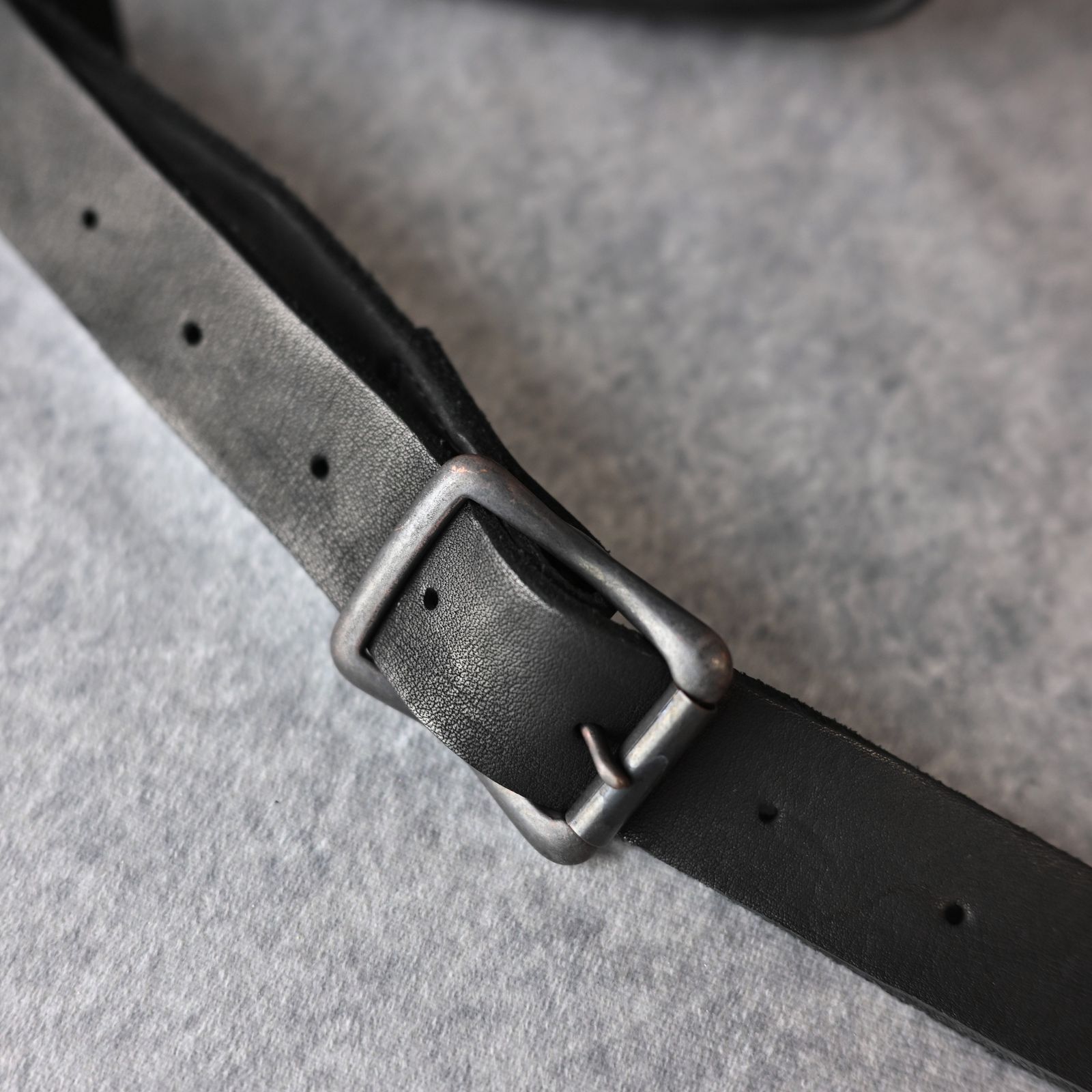 ジャパンダブルショルダー フルタンニン製品染め ショルダーバッグ （BLACK） 92-32