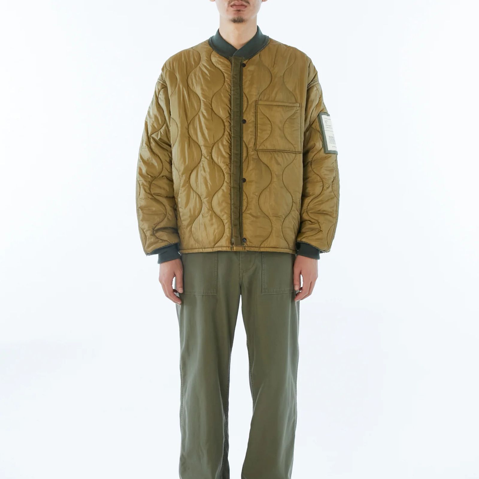 QUILTED JACKET （KHAKI / カーキ） ミリタリーブルゾン｜9262-BL01-003
