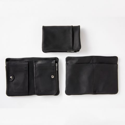 GUIDI オイルカーフ 二つ折り 財布 （BLACK）｜345-37
