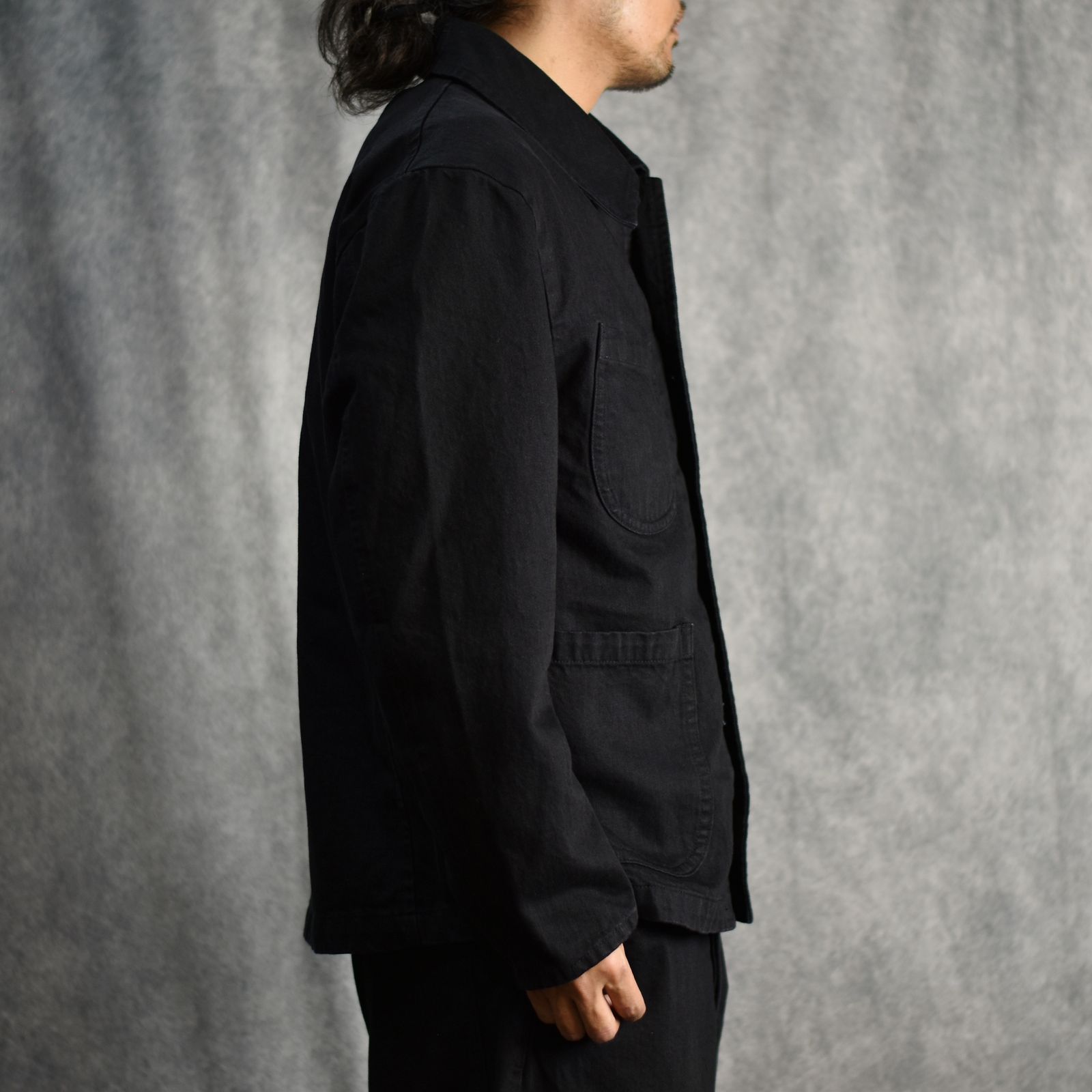 Porter Classic - STEINBECK DENIM FRENCH JACKET (BLACK