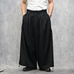 WOOL GABARDINE BALLOON PANTS  （BLACK / ブラック） 12タック バルーンパンツ｜HO-P07-100-2-02