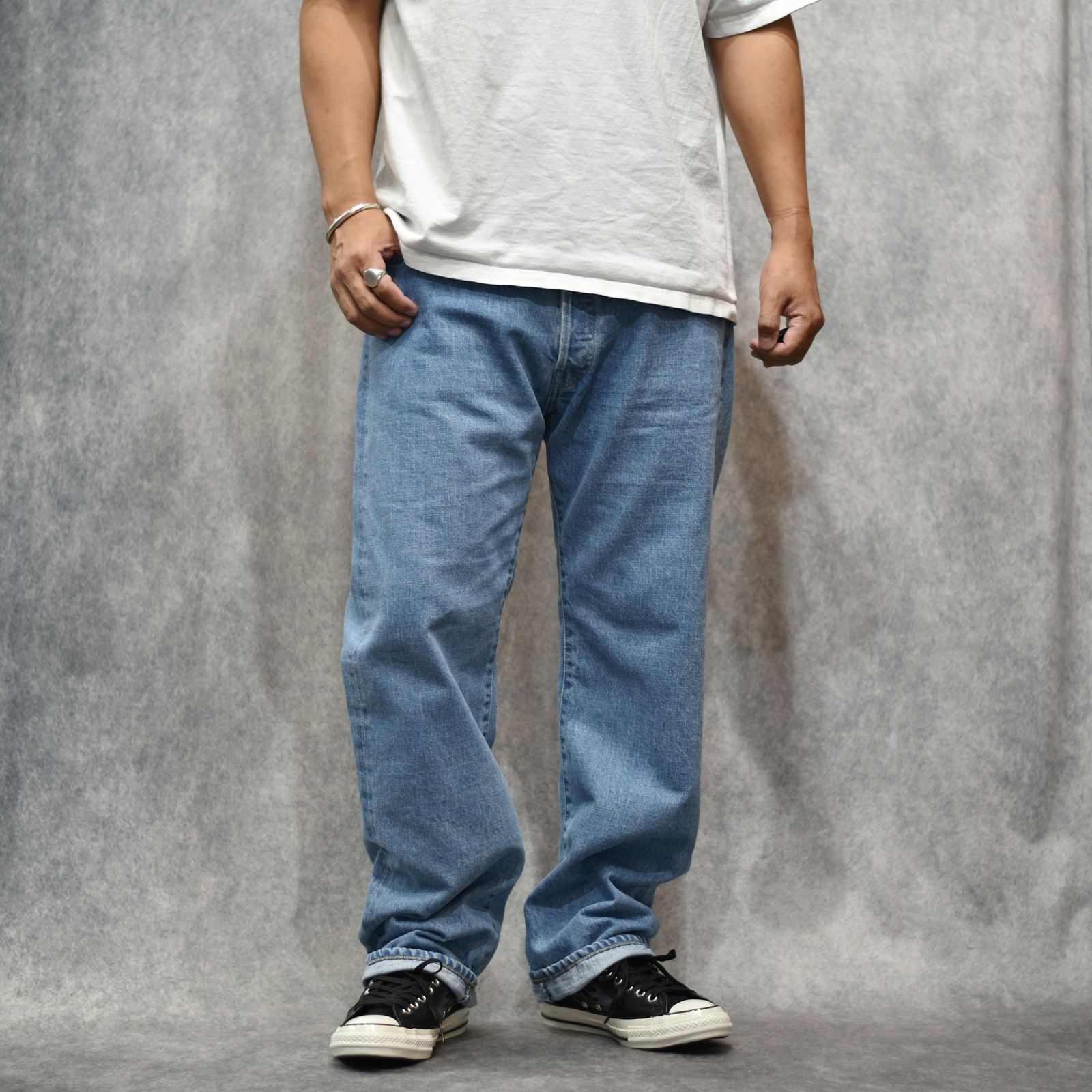 VINTAGE REPRODUCT STRAIGHT DENIM PANTS ＜USED＞ (USED INDIGO BLUE)｜ストレート デニムパンツ｜CL-26AWPT005