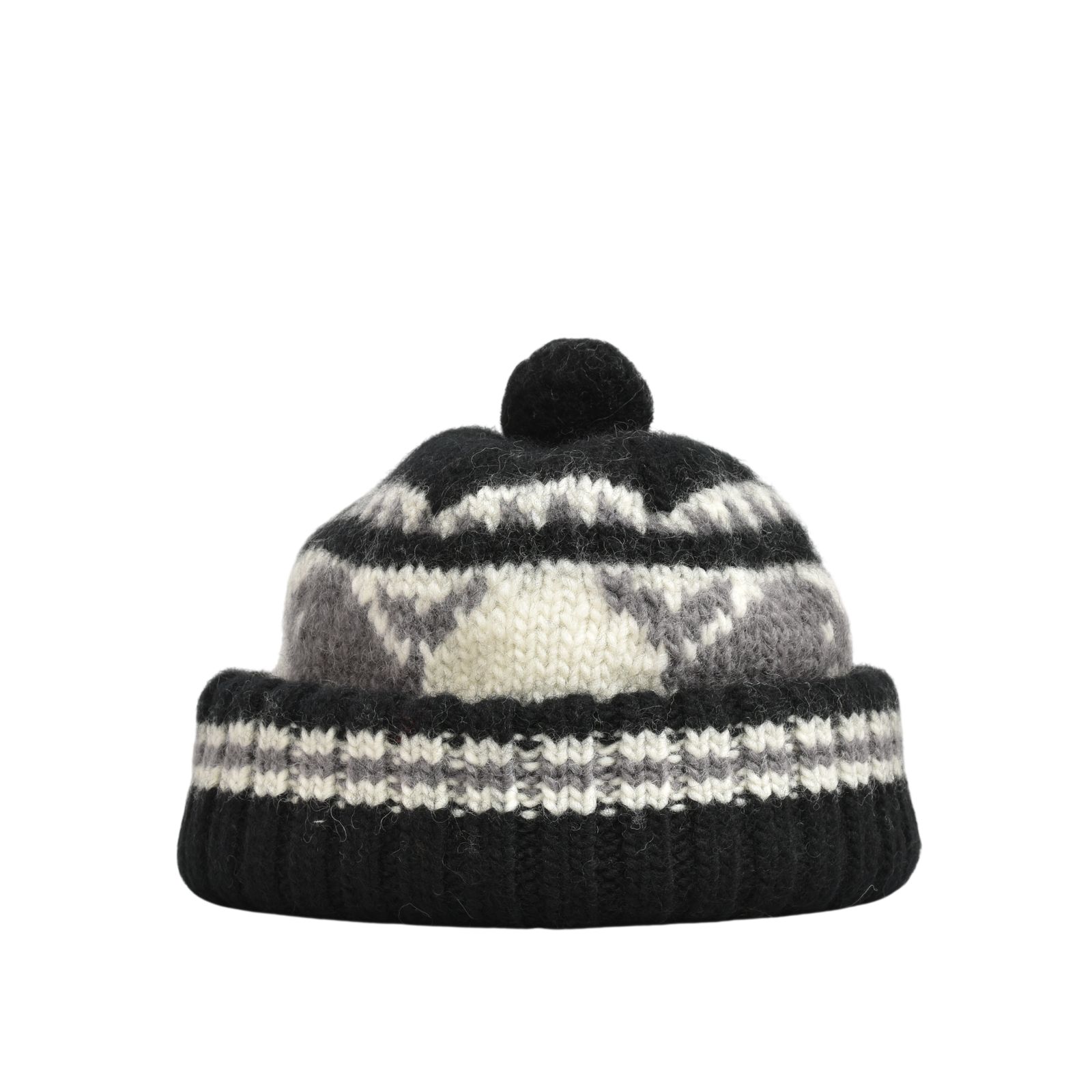 Canadian Knit Cap "SNOWMAN" (BLACK)｜ニットキャップ・ニット帽｜Z01011