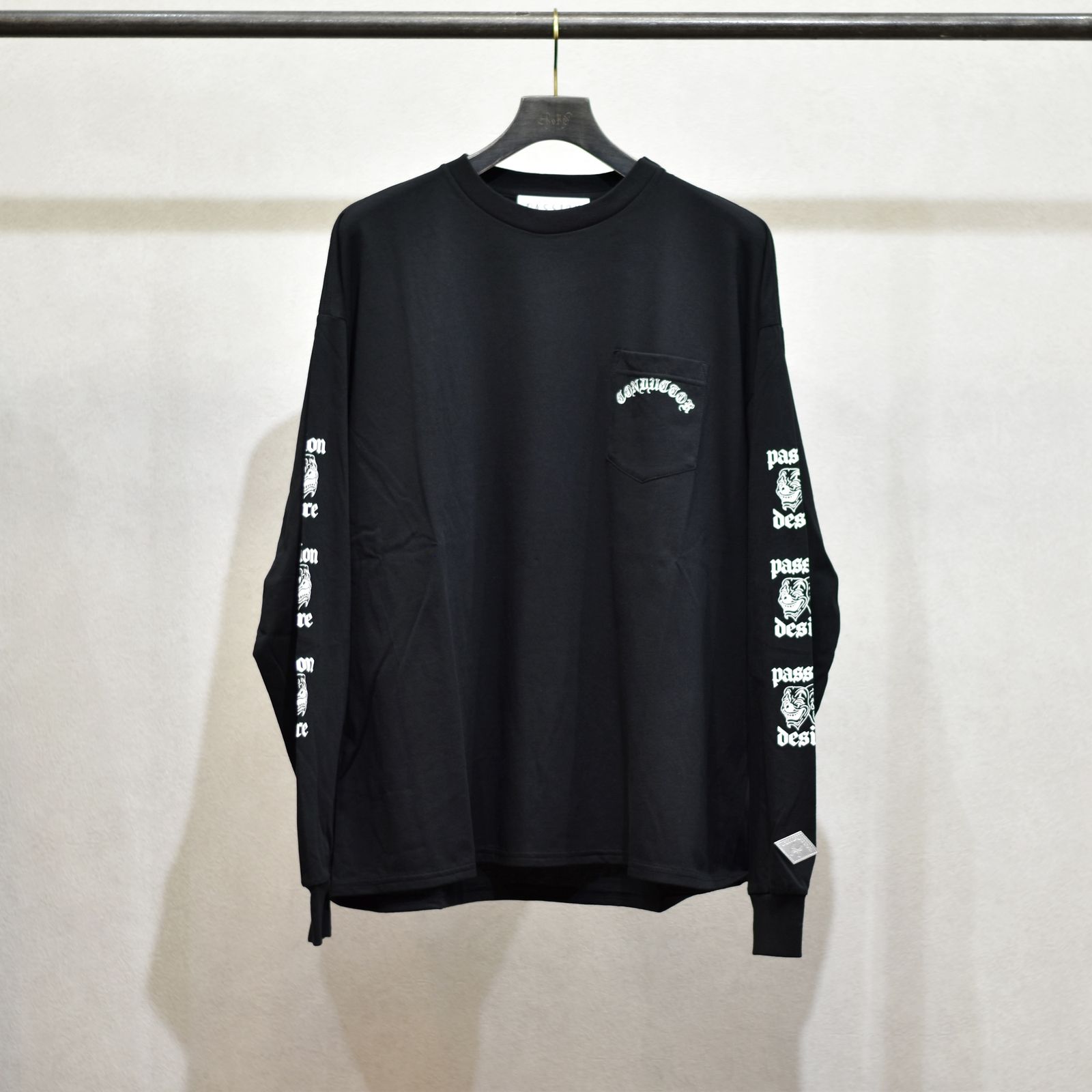 COTTON L/S T-SHIRT '2FACE (BK)